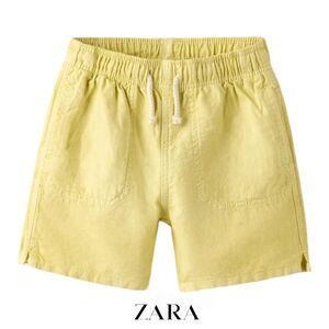 ZARA Kids | Light Green | LINEN BLEND SHORTS